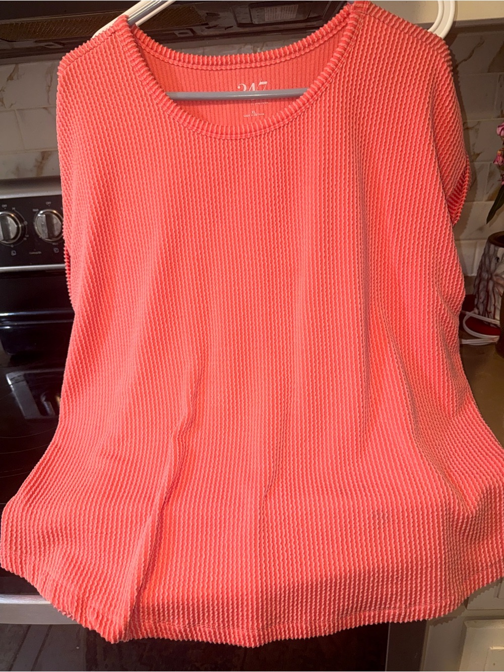 Maurices Coral Ribbed Sleeveless Tank